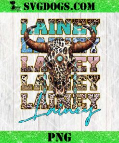 Lainey Leopard And Bull Skull PNG, Lainey Wilson PNG, Lainey Name Personalized Love Animal Awesome Apparel PNG