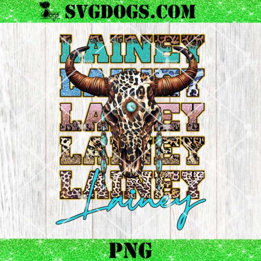 Lainey Leopard And Bull Skull PNG, Lainey Wilson PNG, Lainey Name Personalized Love Animal Awesome Apparel PNG