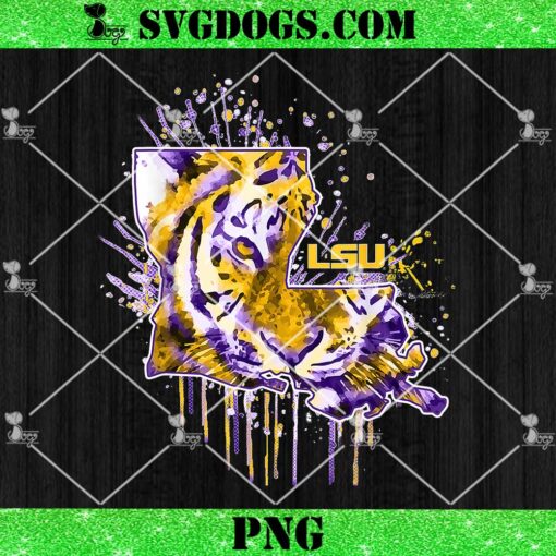 Lsu Tigers Tiger Map Gameday Slogan PNG, LSU Tigers Half Tiger Face PNG