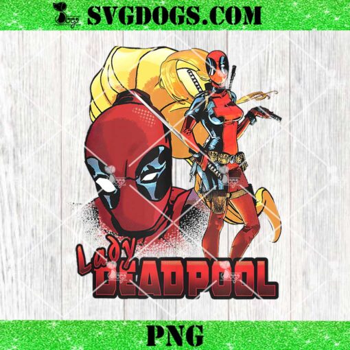 Marvel Comics PNG, Retro Classic Lady Deadpool PNG