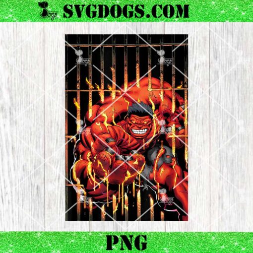 Marvel Universe Classic Red Hulk Melting Cage PNG, Red Hulk PNG