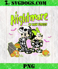 Mickey Minnie Nightmare On Main Street PNG, Halloween Spooky Season PNG