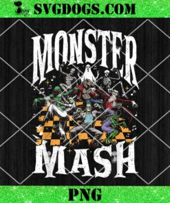 Monster Mash PNG, Retro Halloween PNG, Funny Monster Spooky PNG