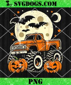 Monster Truck Pumpkin Halloween PNG, Halloween Pumpkin Monster Truck PNG