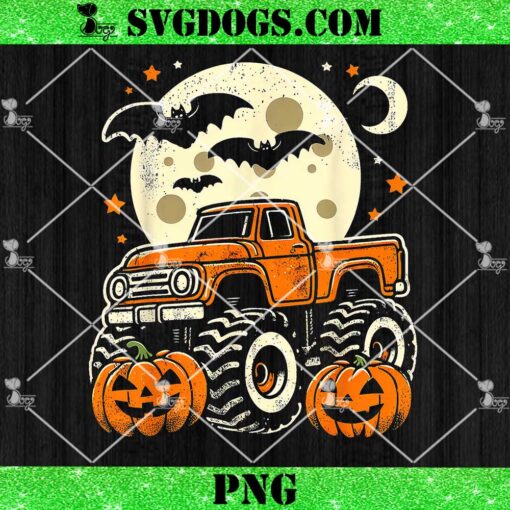 Monster Truck Pumpkin Halloween PNG, Halloween Pumpkin Monster Truck PNG