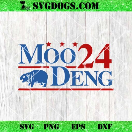 Moo Deng 2024 SVG, Baby Hippo Moo Deng SVG, Moo Deng Election SVG