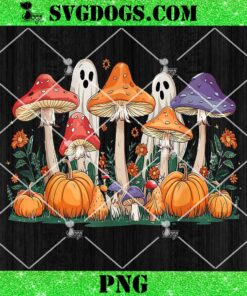 Mushroom Ghost Boo PNG, Pumpkin Halloween PNG