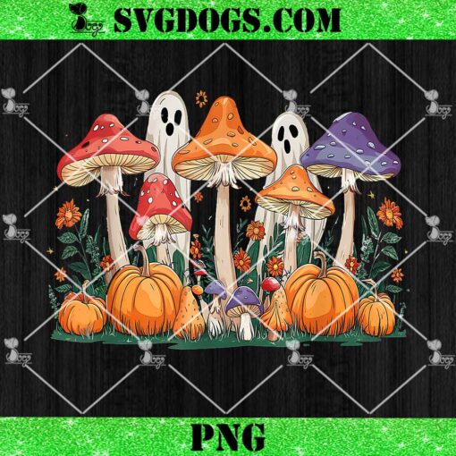 Mushroom Ghost Boo PNG, Pumpkin Halloween PNG