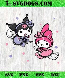 Funny Kuromi Halloween SVG, Kuromi Skeleton SVG, Kuromi Hello Kitty SVG