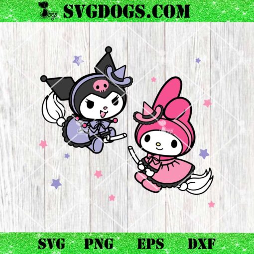 My Melody Kuromi Little Witches Halloween SVG, Kuromi Witch SVG, Kuromi Halloween SVG