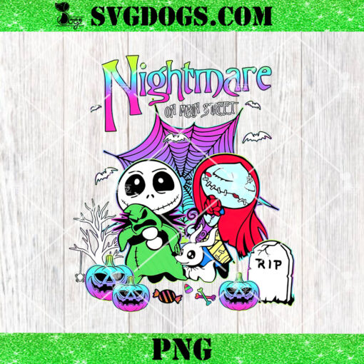 Nightmate On Main Street Halloween PNG, Jack And Sally Friend PNG, Nightmare Halloween Cartoon PNG