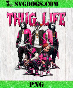 Pink Thug Life Horror PNG, Horror Movie Killers PNG