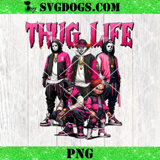 Pink Thug Life Horror PNG, Horror Movie Killers PNG