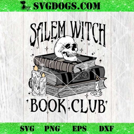 Salem Witch Book Club SVG PNG, Book Halloween SVG