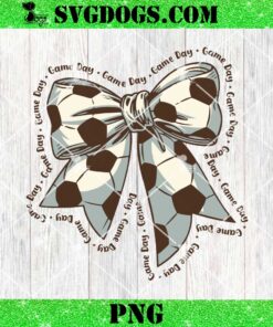 Soccer Bow Game Day Season PNG, Coquette Soccer PNG