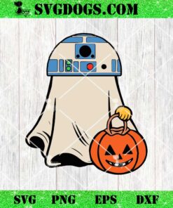 Star Wars Halloween SVG PNG, Ghost R2 D2 Star Wars SVG PNG EPS DXF