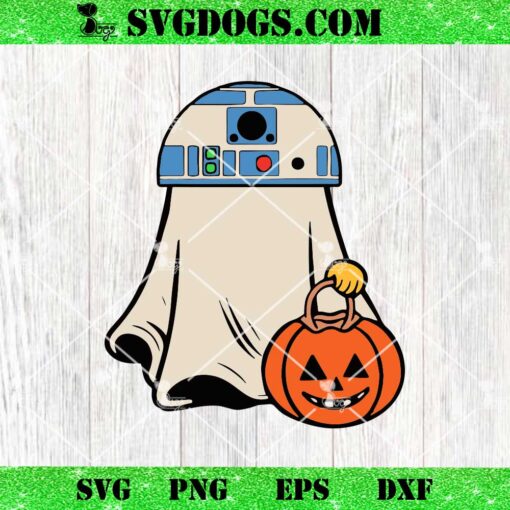 Star Wars Halloween SVG PNG, Ghost R2 D2 Star Wars SVG PNG EPS DXF