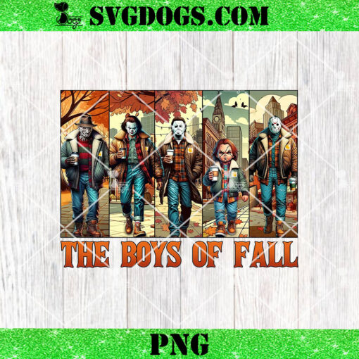 The Boys Of Fall PNG, Halloween Horror Friends PNG, Movie Killers Neon PNG