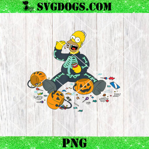 The Simpsons Homer Halloween PNG, Trick Or Treat Candy Binge PNG