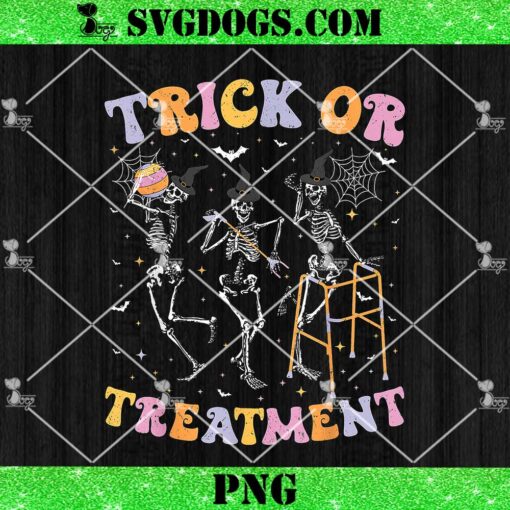 Trick Or Treatment PT Physical Therapy Therapist Halloween PNG, Skeleton Halloween PNG