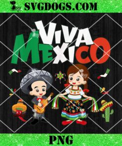 Viva Mexico Boy Girl Guitar Mexican Independence Kid PNG, Viva Mexico Baby Kids PNG