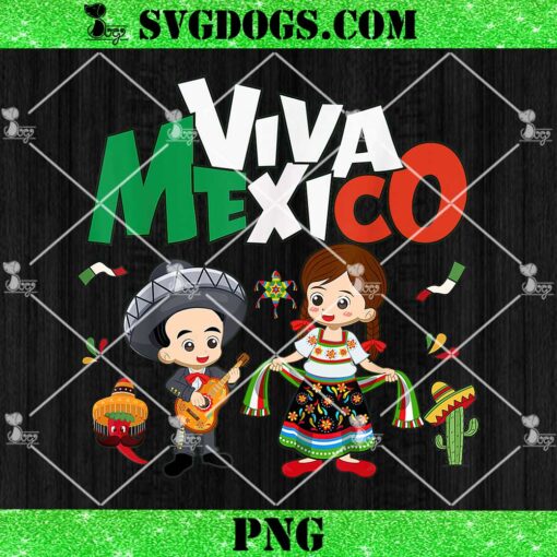 Viva Mexico Boy Girl Guitar Mexican Independence Kid PNG, Viva Mexico Baby Kids PNG