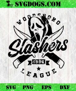 Woodsboro Slashers League 1996 SVG, Ghostface Scream Halloween SVG PNG DXF EPS