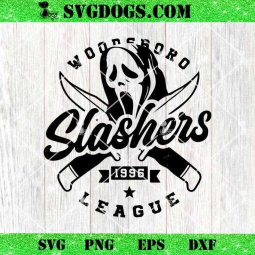 Woodsboro Slashers League 1996 SVG, Ghostface Scream Halloween SVG PNG DXF EPS