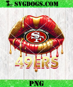 49ers Lips PNG, San Francisco 49ers Glitter Lips PNG