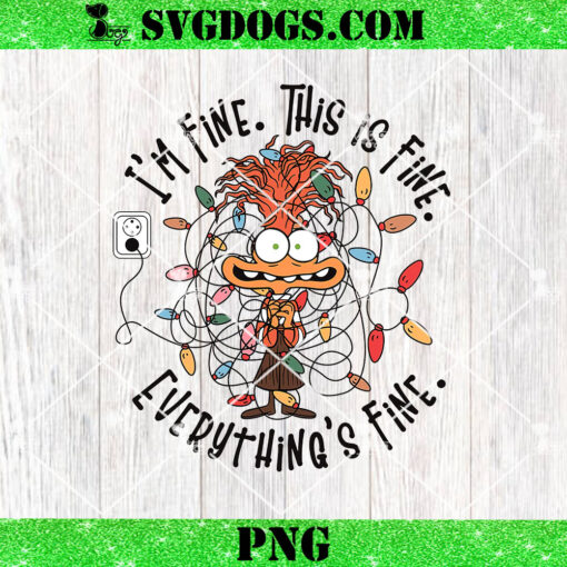 Anxiety Christmas PNG, I’m Fine Everything Is Fine PNG, Emotions Friends PNG