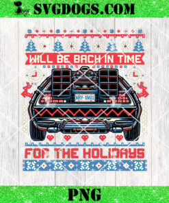 Back In Time for The Holidays PNG, Back To The Future PNG, Ugly Christmas Sweater PNG