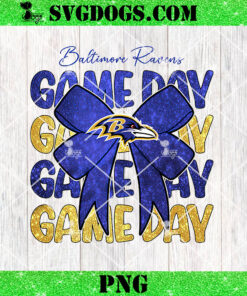 Baltimore Ravens Game Day Coquette PNG, Coquette Football PNG, Football Bow PNG