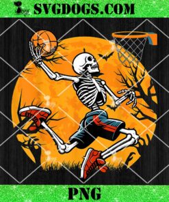 Basketball Skeleton Halloween PNG, Spooky Boys Basketball Player PNG