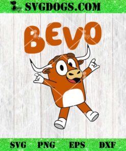 Bevo Longhorn Bull SVG, Bluey Texas Longhorns SVG PNG