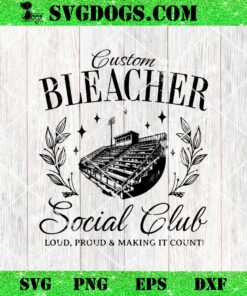 Bleacher Social Club SVG, Game Day Vibes SVG, Football Season SVG PNG