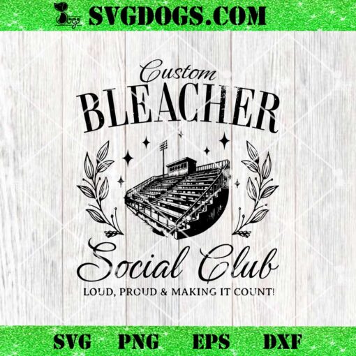 Bleacher Social Club SVG, Game Day Vibes SVG, Football Season SVG PNG