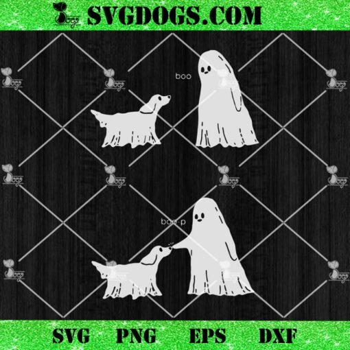 Boo Boo Ghost Dog SVG, Ghost Touch The Dog Boo Boo-p Halloween SVG PNG