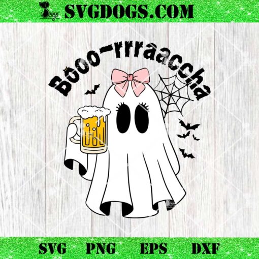 Boo Rracha Halloween Ghost SVG, Halloween Ghost Beer SVG PNG