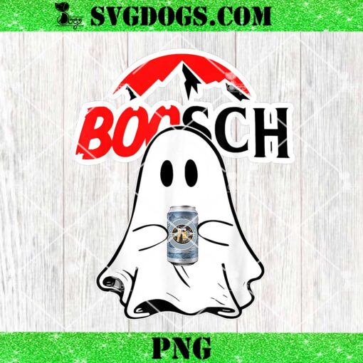 Boosch Beer Halloween PNG, Funny Ghost Drinking Beer PNG