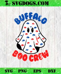 Buffalo Bills Boo Crew SVG PNG, Buffalo Boo Crew Ghost Halloween Football SVG