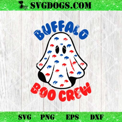 Buffalo Bills Boo Crew SVG PNG, Buffalo Boo Crew Ghost Halloween Football SVG