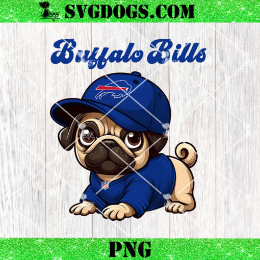 Buffalo Bills Pug PNG, Buffalo Football Dog PNG