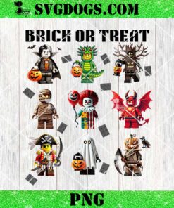 Building Bricks Halloween PNG, Brick Or Treat Costume Monsters PNG