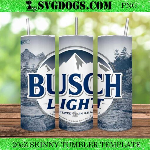 Busch Light 20oz Tumbler Wrap PNG