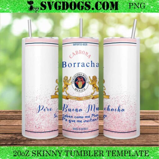 Cabrona Borracha 20oz Tumbler Wrap PNG