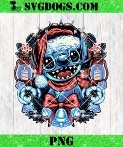 Christmas Alien Stitch PNG, Christmas Stitch Disney PNG, Stitch Santa PNG