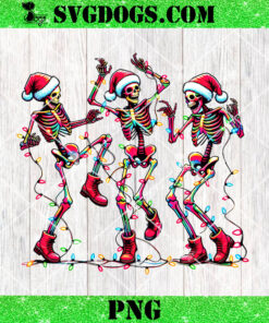 Christmas Dancing Skeleton PNG, Skeleton Christmas PNG, Christmas Lights PNG