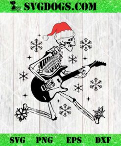 Christmas Dancing Skeleton SVG, Christmas Rock SVG PNG