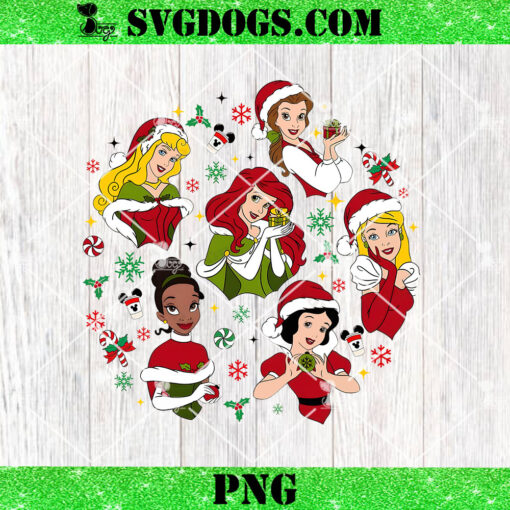 Christmas Disney Princess PNG, Christmas Princess Movie PNG