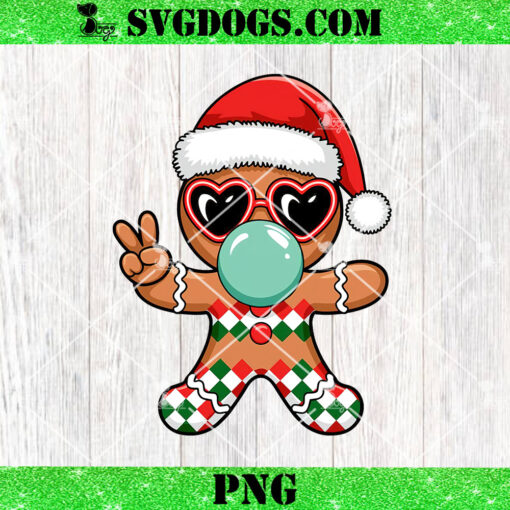 Christmas Gingerbread Blowing Bubbles PNG, Gingerbread  Santa PNG